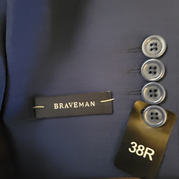 Bravemen Men's Blue Blazer Jacket Size 38R/32W - Picture 6 of 6